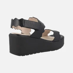 Sandalias Purpura de piel con cuña WondersFLY