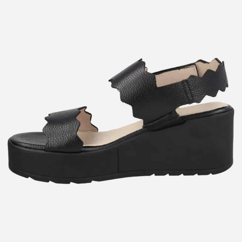 Sandalias Purpura de piel con cuña WondersFLY