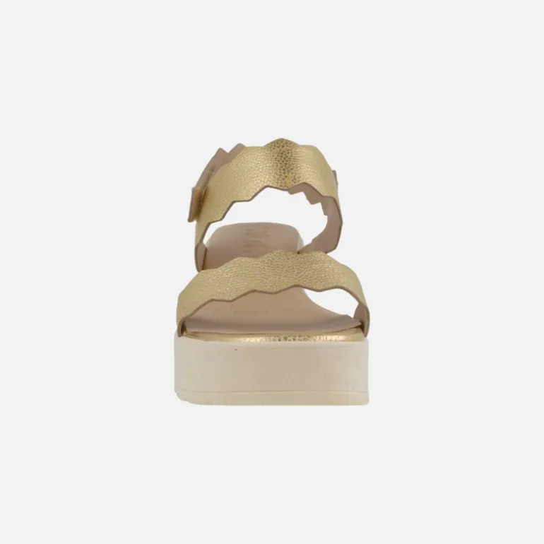 Sandalias Purpura de piel con cuña WondersFLY