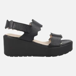 Sandalias Purpura de piel con cuña WondersFLY