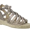 Sandalias romanas con piso de esparto en metal acero