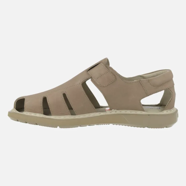 Sandalias semi abiertas de piel para hombre Leban