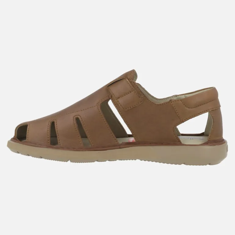 Sandalias semi abiertas de piel para hombre Leban