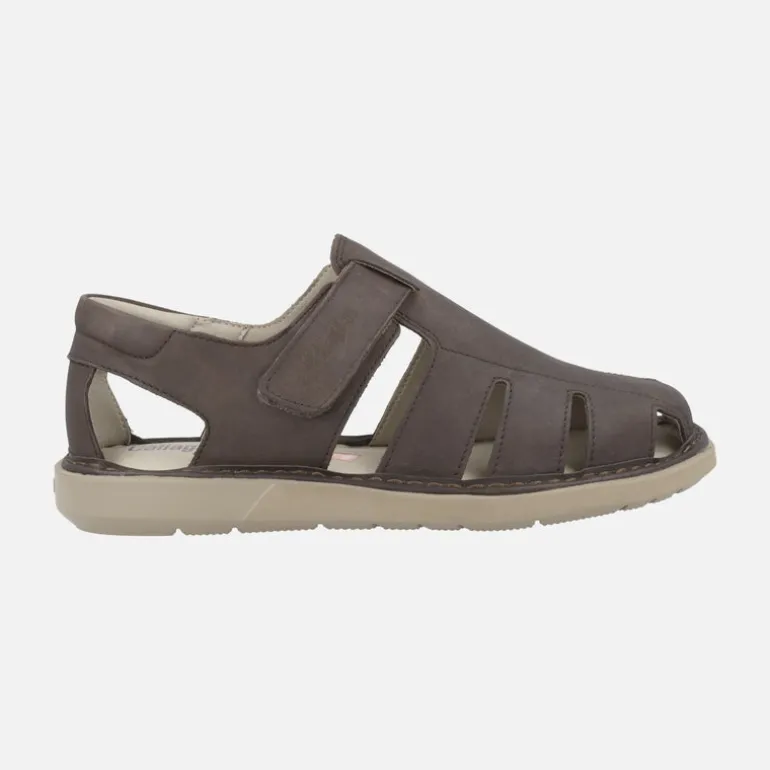 Sandalias semi abiertas de piel para hombre Leban