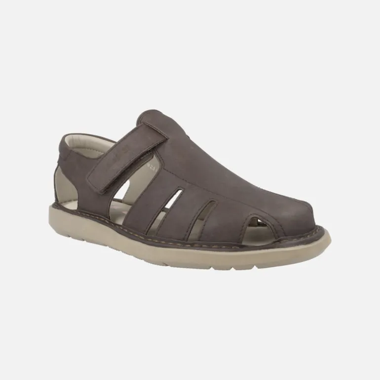 Sandalias semi abiertas de piel para hombre Leban