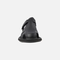 Sandalias semi abiertas para hombre Leban en piel negra
