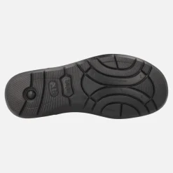Sandalias semi abiertas para hombre Leban en piel negra