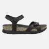Sandalias Sulia Basics en piel con cierre de velcro