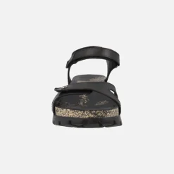 Sandalias Sulia Basics en piel con cierre de velcro