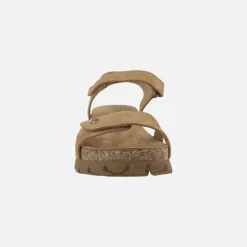 Sandalias Sulia en ante velour cuero con cierre de velcro