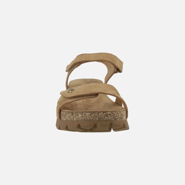 Sandalias Sulia en ante velour cuero con cierre de velcro
