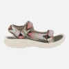 Sandalias Tornado en combinado rosa y kaki con cierre de velcro