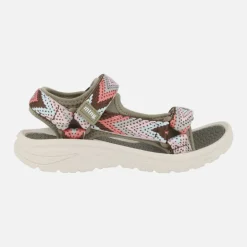Sandalias Tornado en combinado rosa y kaki con cierre de velcro