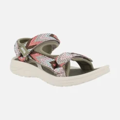 Sandalias Tornado en combinado rosa y kaki con cierre de velcro
