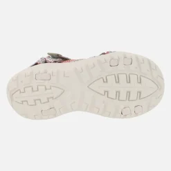 Sandalias Tornado en combinado rosa y kaki con cierre de velcro