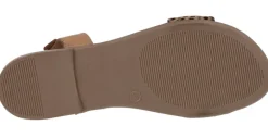 Sandalias troqueladas de piel con hebilla