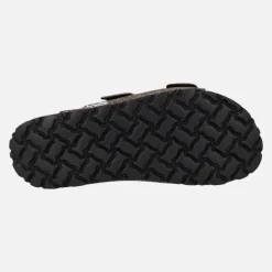 Sandalias West 003 en combinado negro y amarillo