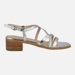 Sandalias Wonders Lily en metalizado plata