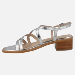 Sandalias Wonders Lily en metalizado plata