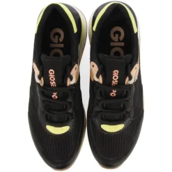 Sneakers en combinado negro con amarillo Fehring