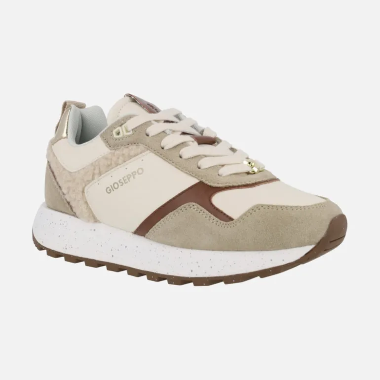 Sneakers Gioseppo Copake en beige con detalles en borreguillo