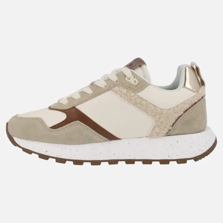 Sneakers Gioseppo Copake en beige con detalles en borreguillo