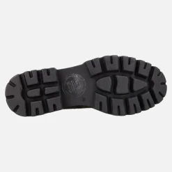Wallabee en serraje Kaki y piel Marrón con piso de goma