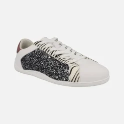 Zapatillas BAREFOOT en glitter plomo y print cebra Leelanau