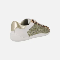 Zapatillas BAREFOOT en glitter oro y print leopardo Leelanau