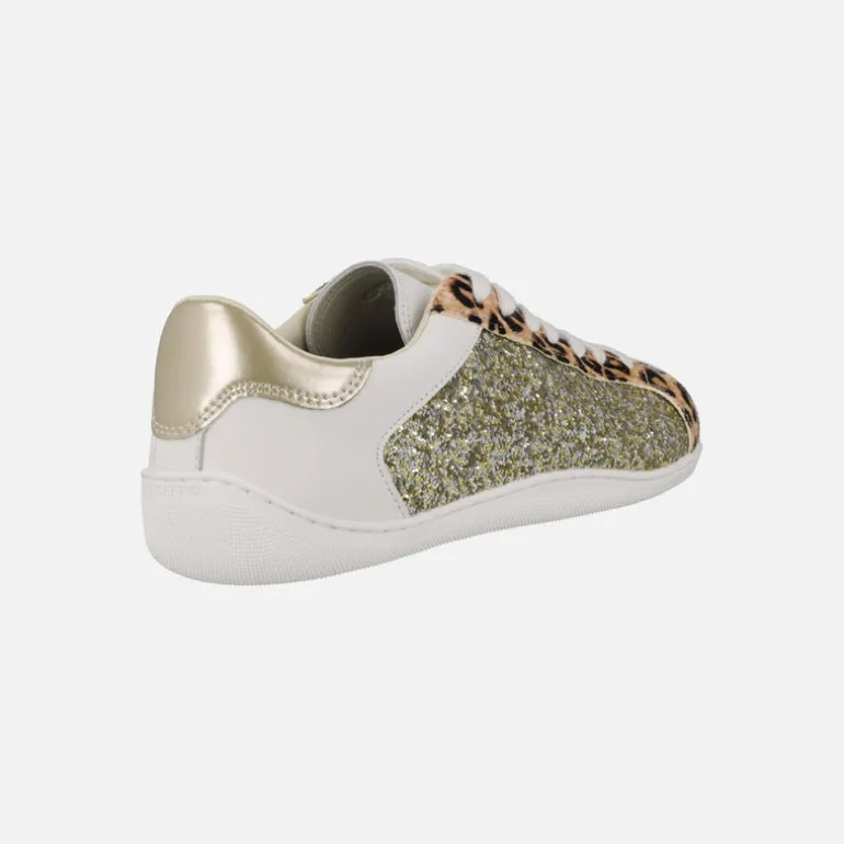 Zapatillas BAREFOOT en glitter oro y print leopardo Leelanau