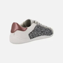 Zapatillas BAREFOOT en glitter plomo y print cebra Leelanau