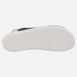 Zapatillas BAREFOOT en glitter plomo y print cebra Leelanau