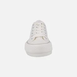 Zapatillas blancas de lona Bigger X con suela gruesa