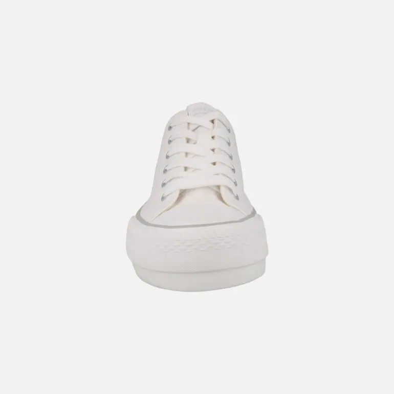 Zapatillas blancas de lona Bigger X con suela gruesa