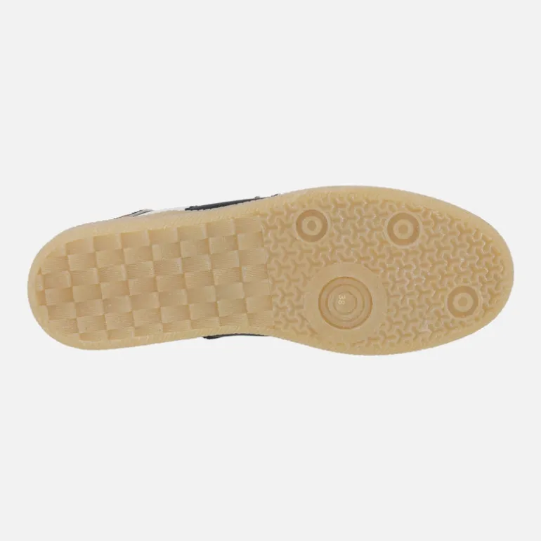 Zapatillas blancas de piel con detalles en animal print leopardo