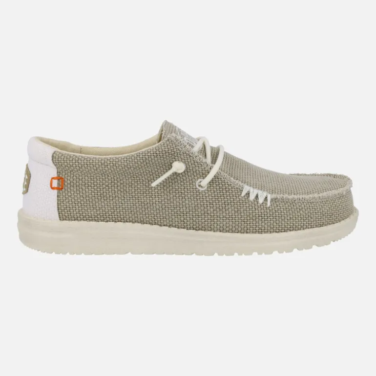 Zapatillas de algodón orgánico para hombre Wally Braided Off white