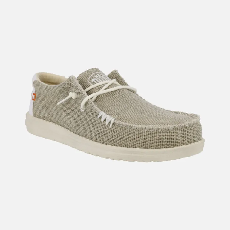 Zapatillas de algodón orgánico para hombre Wally Braided Off white