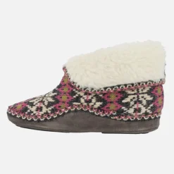 Zapatillas de casa abotinadas para mujer en lana Formigal gris