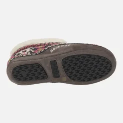 Zapatillas de casa abotinadas para mujer en lana Formigal gris