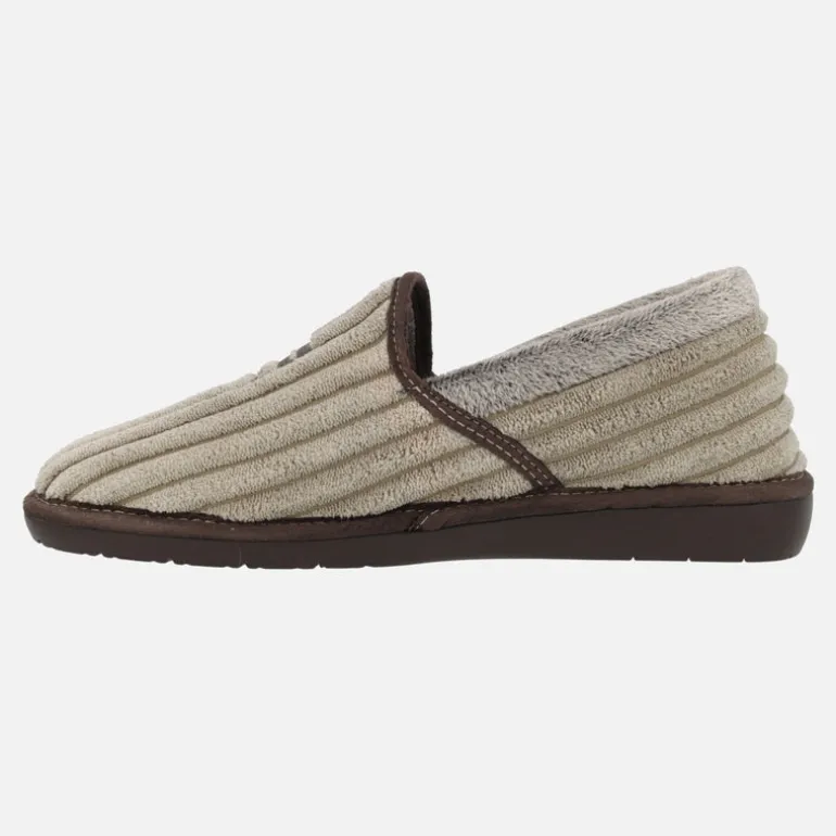 Zapatillas de casa cerradas para hombre en tejido de pana suave Boston