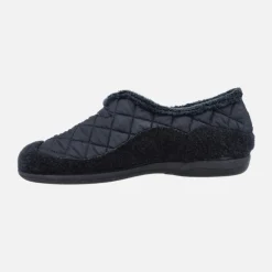 Zapatillas de casa cerradas para hombre en tejido guateado azul marino