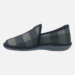 ZAPATILLAS DE CASA cerradas PARA HOMBRE BOREAL EN TEJIDO A CUADROS MARINO