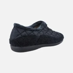 Zapatillas de casa cerradas para hombre en tejido guateado azul marino
