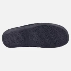 Zapatillas de casa cerradas para hombre en tejido guateado azul marino