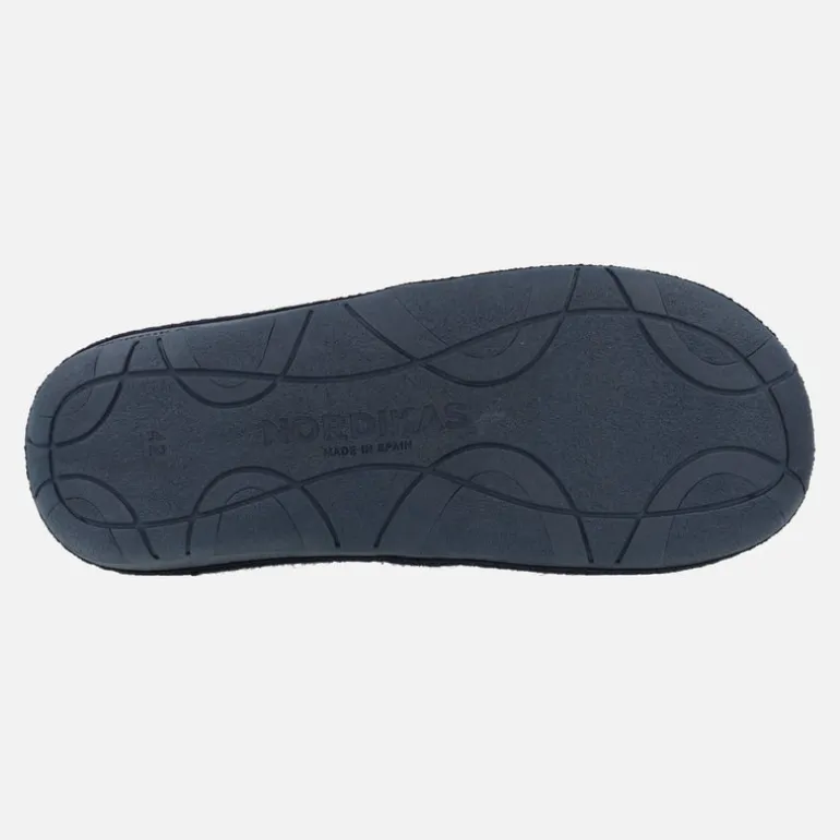 ZAPATILLAS DE CASA cerradas PARA HOMBRE BOREAL EN TEJIDO A CUADROS MARINO