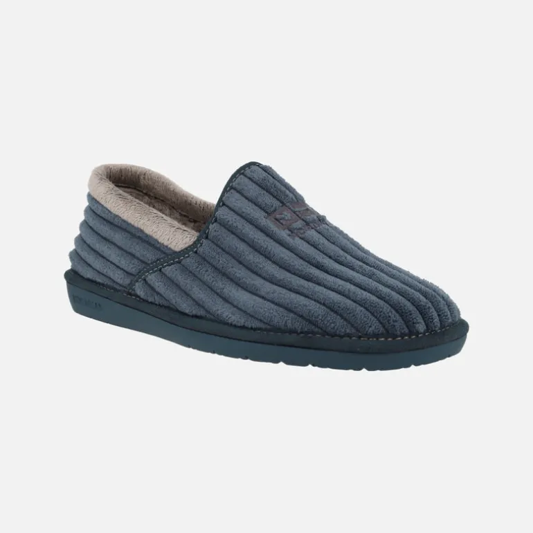 Zapatillas de casa cerradas para hombre en tejido de pana suave Boston