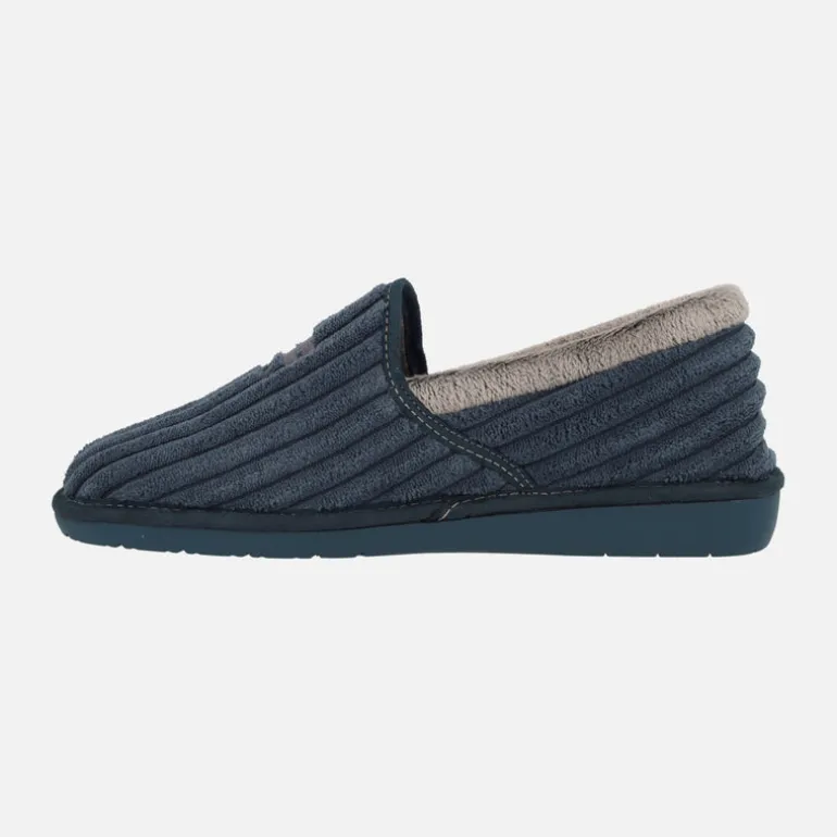 Zapatillas de casa cerradas para hombre en tejido de pana suave Boston
