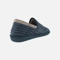 Zapatillas de casa cerradas para hombre en tejido de pana suave Boston