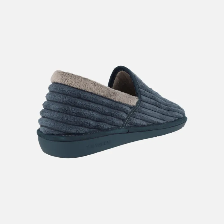 Zapatillas de casa cerradas para hombre en tejido de pana suave Boston