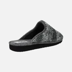Zapatillas de casa de hombre a listas en borreguillo